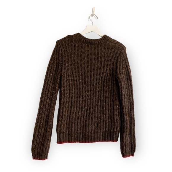 NWT La Ligne Sweater  V neck alpaca wool sweater, Brown, Size XS - Picture 4 of 15